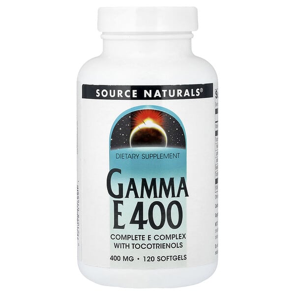 Source Naturals, Gamma E 400 ，含生育三烯酚，120 粒軟膠囊