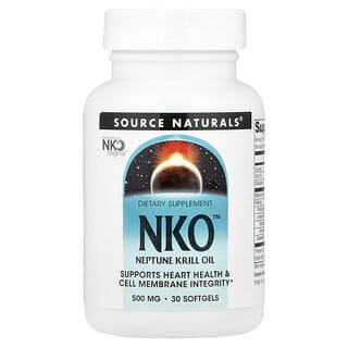 Source Naturals, NKO™, Neptune Krill Oil, 500 mg, 30 Cápsulas Softgel