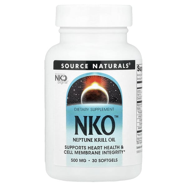 Source Naturals, NKO™, Neptune Krill Oil, 500 mg, 30 Softgels — product photo 1