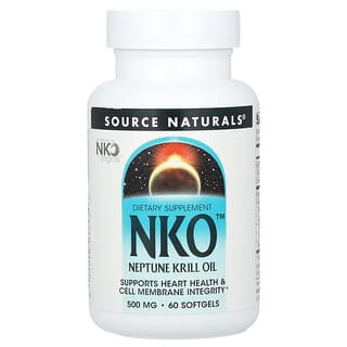 Source Naturals, NKO, 500 mg, 60 cápsulas blandas