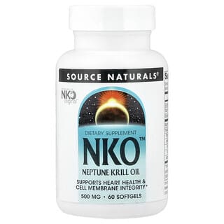 Source Naturals, NKO™, Huile de krill Neptune, 500 mg, 60 capsules à enveloppe molle
