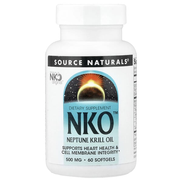Source Naturals, NKO™, Neptune Krill Oil, 500 mg, 60 Softgels — product photo 1