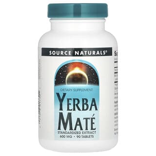 Source Naturals, Yerba maté, 600 mg, 90 Comprimés