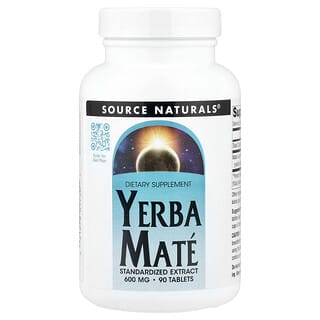 Source Naturals, Erva-mate, 600 mg, 90 tabletes