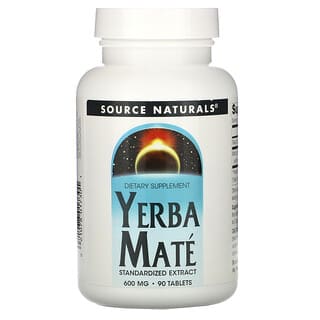 Source Naturals, Erva-mate, 600 mg, 90 tabletes