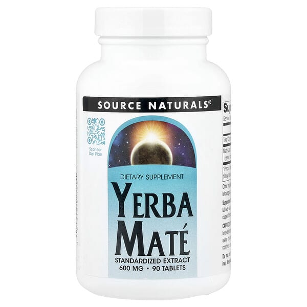 Source Naturals, Yerba Mate, 600 mg, 90 Tablets
