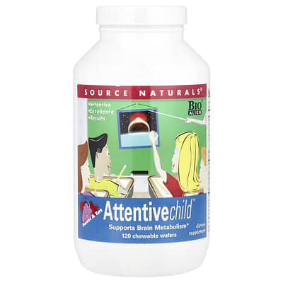 Source Naturals, Attentive Child™, Sweet and Sour, 120 Chewable Tablets