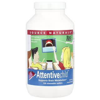 Source Naturals, Atcentive 차일드™, 스위트 앤 타트, 츄어블 웨이퍼 120개