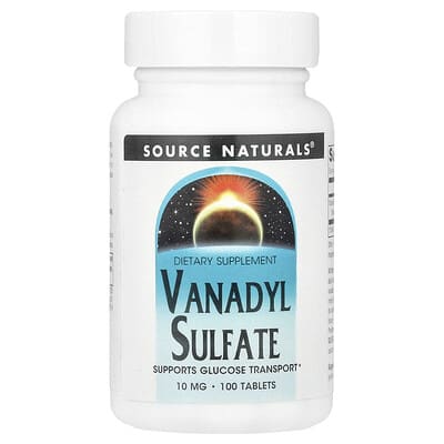 Source Naturals, Vanadyl Sulfate Dietary Supplement, 10 mg, 100 Tablets