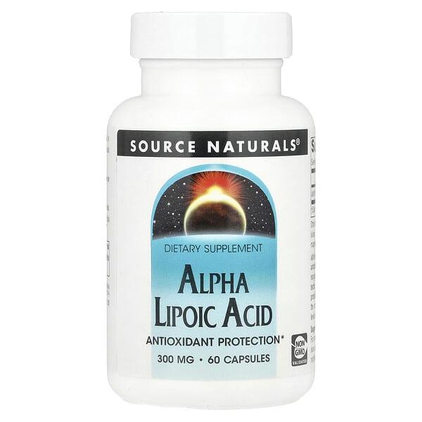 Source Naturals Alpha Lipoic Acid, 300 mg, 60 Capsules
