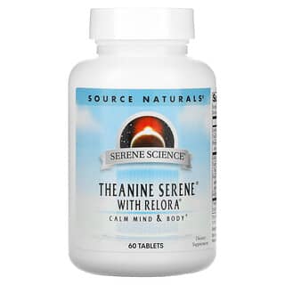 Source Naturals, Serene Science, Theanine Seren, теанин с комплексом Relora, 60 таблеток