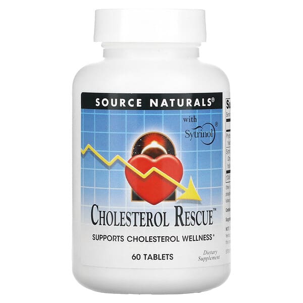 Source Naturals, Cholesterol Rescue, 60 tabletes