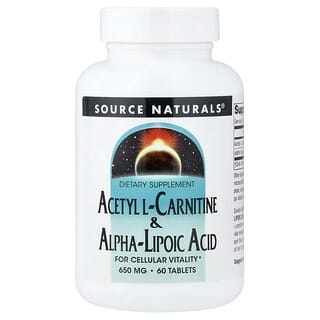 Source Naturals, Acetyl L-Carnitine & Alpha-Lipoic Acid, 60 Tablets