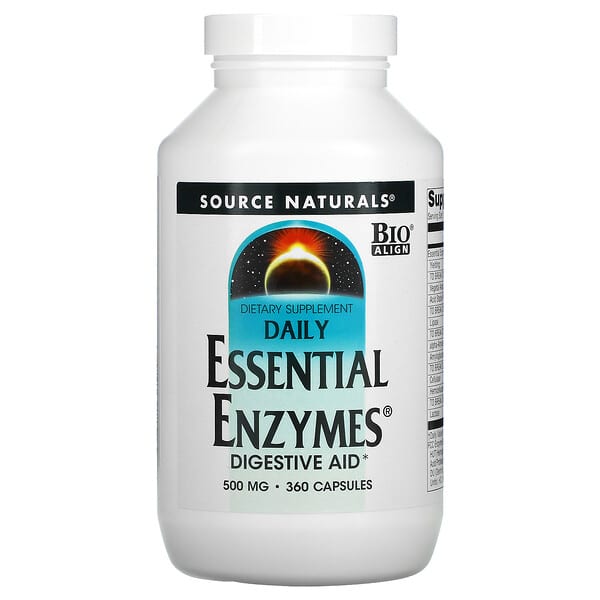 Source Naturals, 日常必需酶，消化帮助，500 毫克，360 粒胶囊