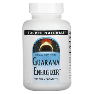 Source Naturals, Guarana Energizer, 900 мг, 60 таблеток