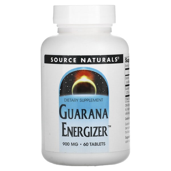 Source Naturals, Guarana Energizer, 900 mg, 60 Tablets