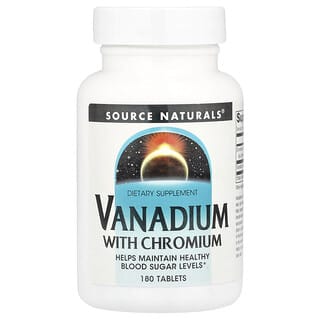 Source Naturals, Vanadium With Chromium, Vanadium mit Chrom, 180 Tabletten