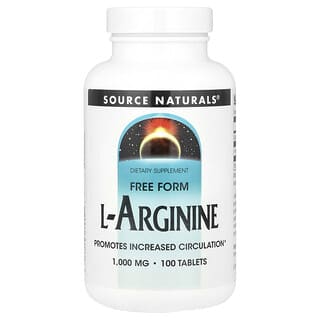 Source Naturals, L-Arginina, forma libre, 1000 mg, 100 comprimidos