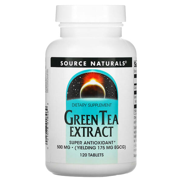 Source Naturals, Extrait de thé vert, 500 mg, 120 comprimés