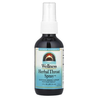 Source Naturals, Wellness, Herbal Throat Spray, 2 fl oz (59.14 ml)