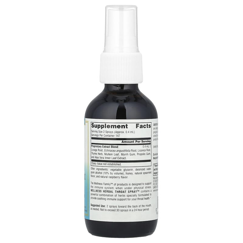 Wohlbefinden, Kruter Hals Spray, 2 fl oz (59.14 ml)