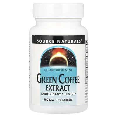 Source Naturals, Green Coffee Extract, 30 Tablets (500 mg per Tablet)