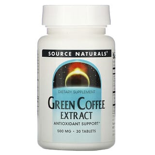 Source Naturals, グリーンコーヒーエキス、500mg、タブレット30粒