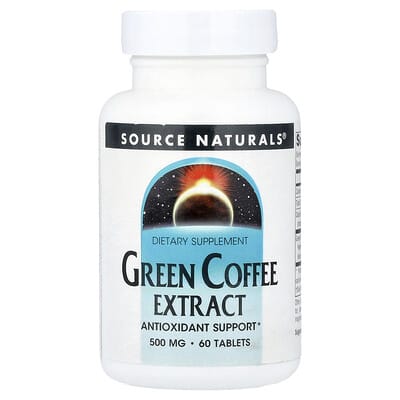 Source Naturals, Green Coffee Extract, 500 mg, 60 Tablets