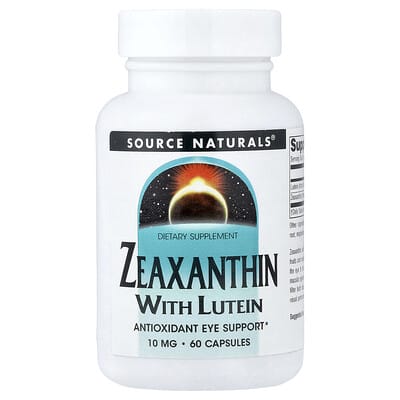 Source Naturals, Zeaxanthin With Lutein, 60 Capsules