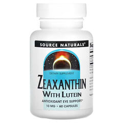 Source Naturals, Zéaxanthine avec lutéine, 10 mg, 60 capsules