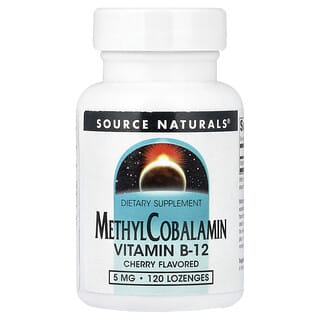 Source Naturals, MethylCobalamin, Cherry, 5 mg, 120 Lozenges