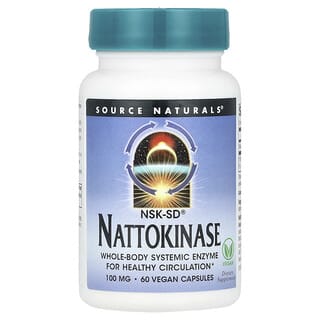 Source Naturals, Наттокиназа, 100 мг, 60 веганских капсул