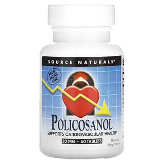 Source Naturals, Policosanol, 20 mg, 60 comprimés