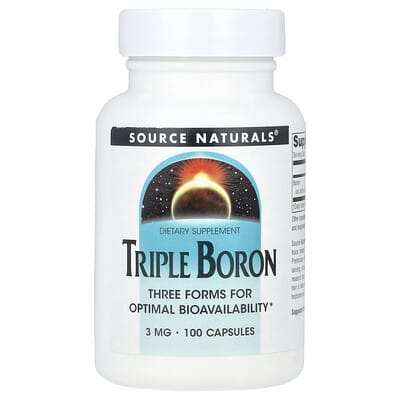 Source Naturals, Triple Boron, 3 mg, 100 Capsules