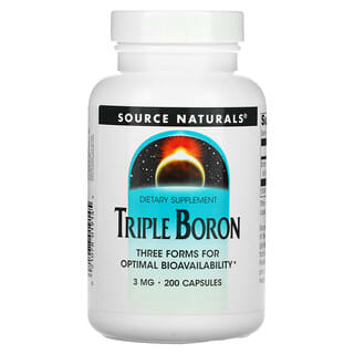 Source Naturals, Boro Triplo, 3 mg, 200 Cápsulas