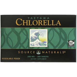 Source Naturals, Yaeyama Chlorelle, 200 mg, 300 comprimés