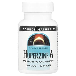 Source Naturals, Huperzine A, 200 mcg, 60 Comprimidos