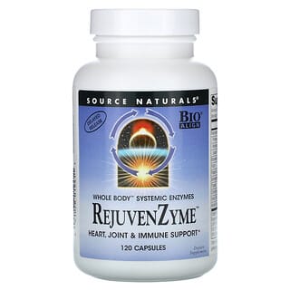 Source Naturals, RejuvenZyme, підтримка серця, суглобів та імунітету, 120 капсул