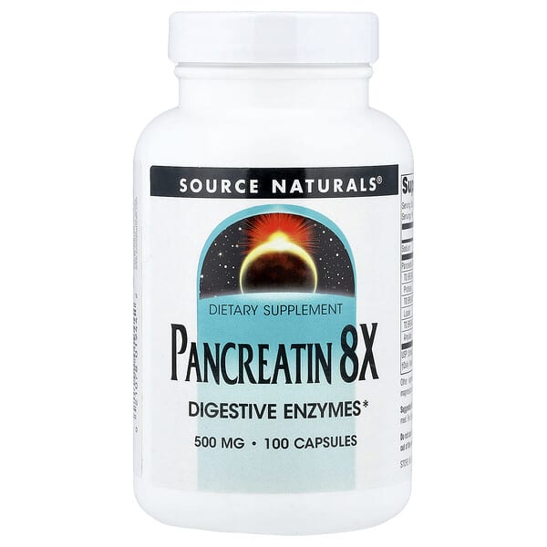Pancreatin 8X, 100 Capsules