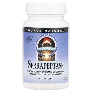 Source Naturals, Serrapeptase, 120,000 SPU, 60 Capsules (60,000 SPU Per Capsule)