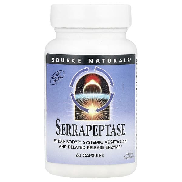 Serrapeptase, 60 Capsules (60,000 SPU Per Capsule)