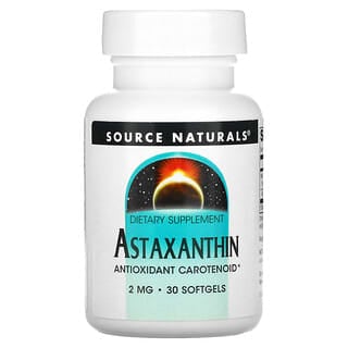 Source Naturals, Astaxanthine, 2 mg, 30 capsules à enveloppe molle