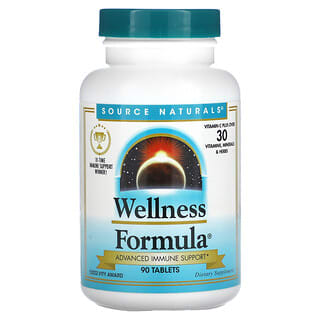 Source Naturals‏, Wellness Formula, תמיכה מתקדמת במערכת החיסון, 90 טבליות