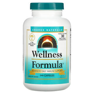 Source Naturals, Wellness Formula، تركيبة لدعم المناعة للاستخدام اليومي، 240 كبسولة