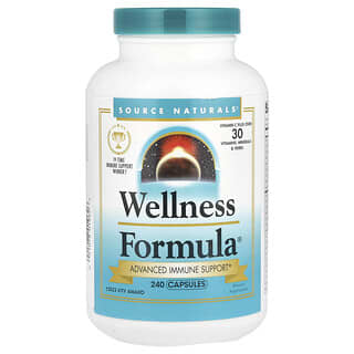 Source Naturals, Wellness Formula, Supporto immunitario quotidiano avanzato, 240 capsule