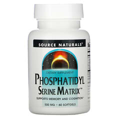 Source Naturals, Фосфатидилсериновая матрица, 500 мг, 60 мягких таблеток