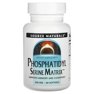 Source Naturals, Matriz de fosfatidilserina, 500 mg, 60 cápsulas blandas