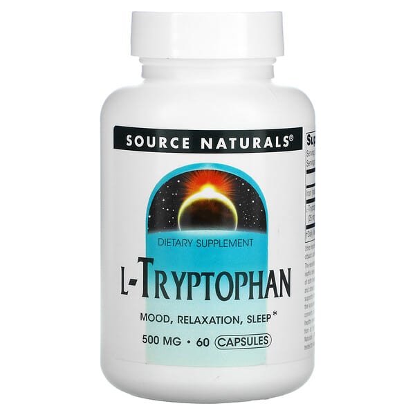 Source Naturals‏, L-Tryptophan، 500 مغ ، 60 كبسولة