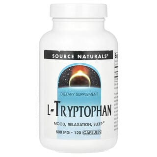 Source Naturals‏, L-טריפטופן, 1,500 מ"ג, 120 כמוסות (500 מ"ג לכמוסה)