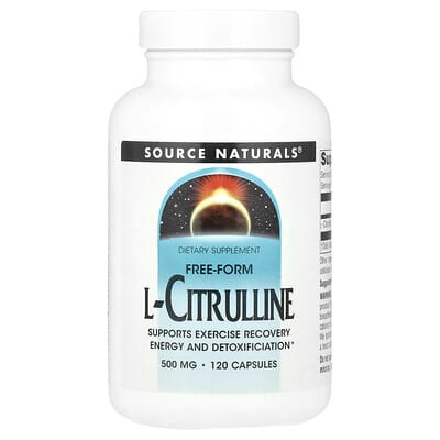 Source Naturals, L-Citrulline, 500 mg, 120 Capsules (125 mg per capsule)